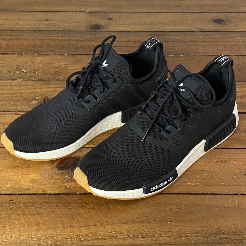 Adidas NMD R1 Core Black Gum Sole Men Sneaker GZ9257 Primeblue Low Top Running